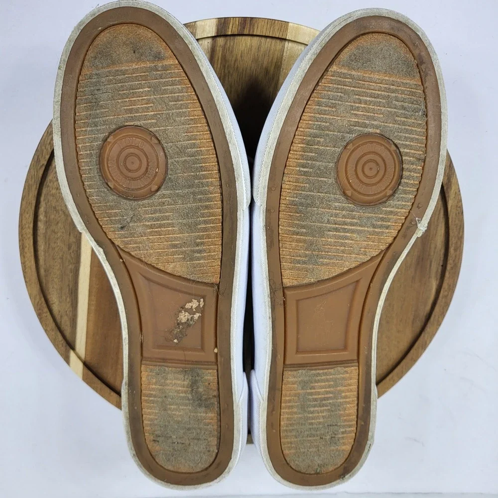 Polo Ralph Lauren Lander P Mens Gray Canvas Boat Shoes Deck Sneakers 8D 00001629